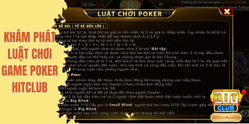 Khám phá quy tắc đặt cược Poker Hitclub