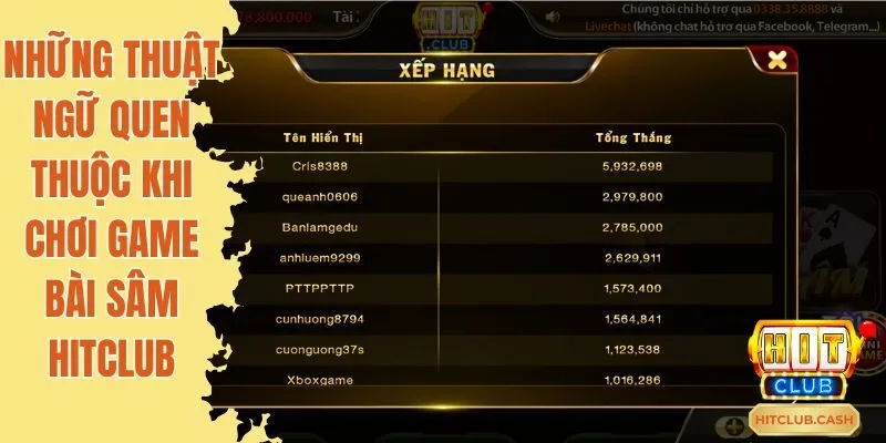 Những thuật ngữ quen thuộc khi chơi game bài Sâm Hitclub