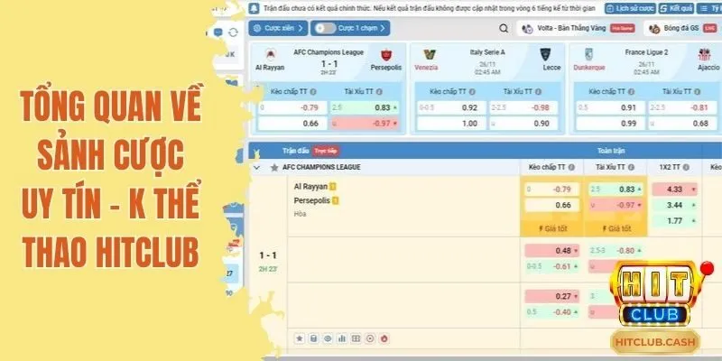Tổng quan về sảnh cược uy tín - K thể thao Hitclub